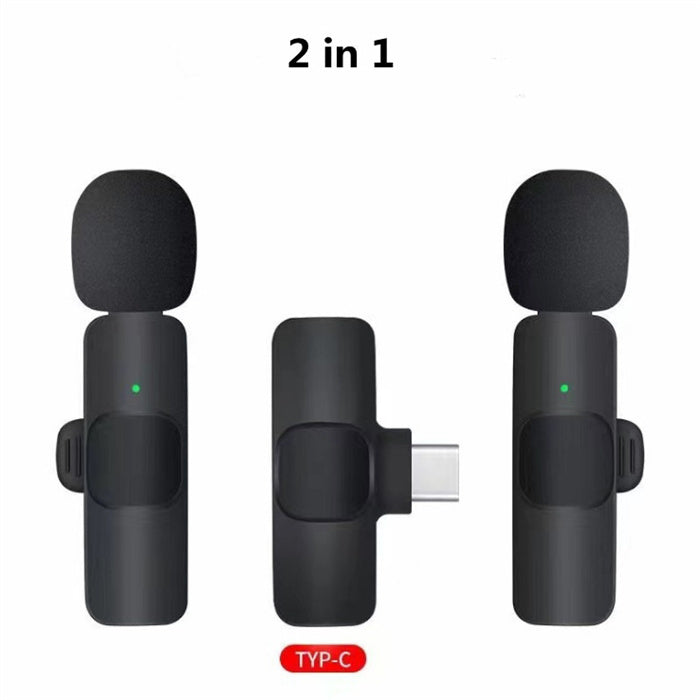 Wireless Lavalier Microphone | Portable Mini Mic for iPhone & Android