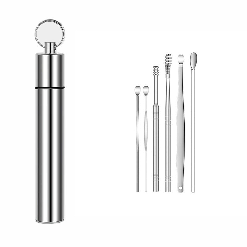 Stainless Steel Spiral Ear Pick Tool Set | Reusable Ear Wax Cleaner Kit