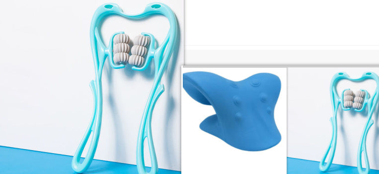 6-Wheel Manual Neck Massager Roller | Muscle Relaxation & Pain Relief Tool