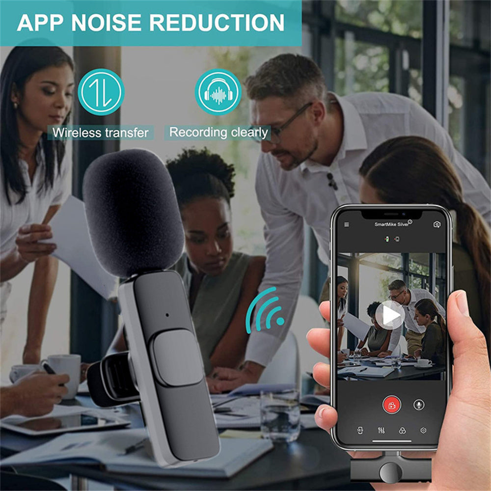 Wireless Lavalier Microphone | Portable Mini Mic for iPhone & Android
