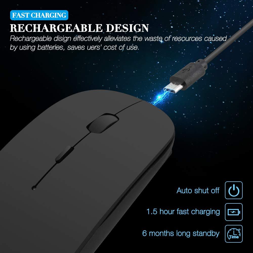 Wireless Bluetooth 3.0 Mouse | Portable Silent Ergonomic Mouse for Laptop & PC