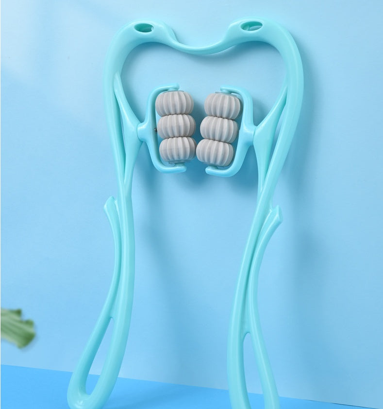 6-Wheel Manual Neck Massager Roller | Muscle Relaxation & Pain Relief Tool