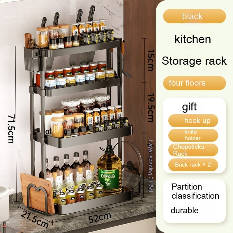 Multi-Layer Kitchen Rack | Spice & Seasoning Storage Organizer