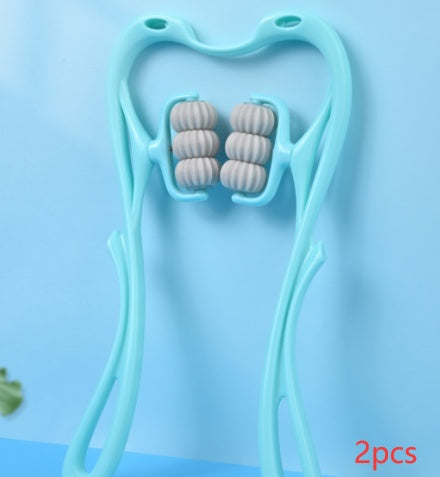 6-Wheel Manual Neck Massager Roller | Muscle Relaxation & Pain Relief Tool