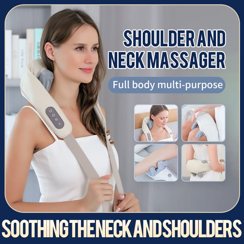 Electric Neck & Shoulder Massager Shawl | Household Clip-On Massage Device