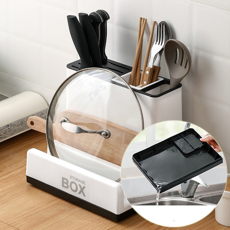 Kitchen Storage Racks | Knife & Tableware Plastic Holder Organizer