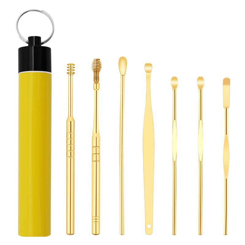 Stainless Steel Spiral Ear Pick Tool Set | Reusable Ear Wax Cleaner Kit