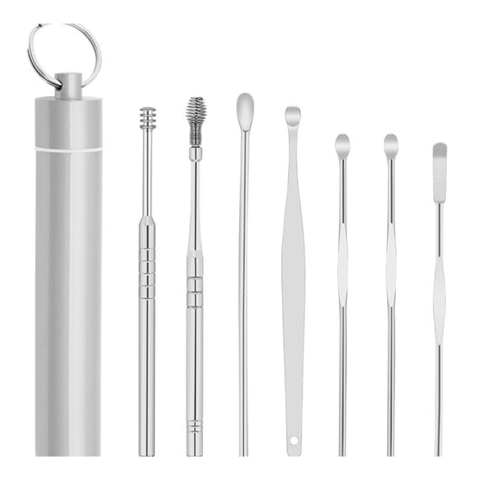 Stainless Steel Spiral Ear Pick Tool Set | Reusable Ear Wax Cleaner Kit