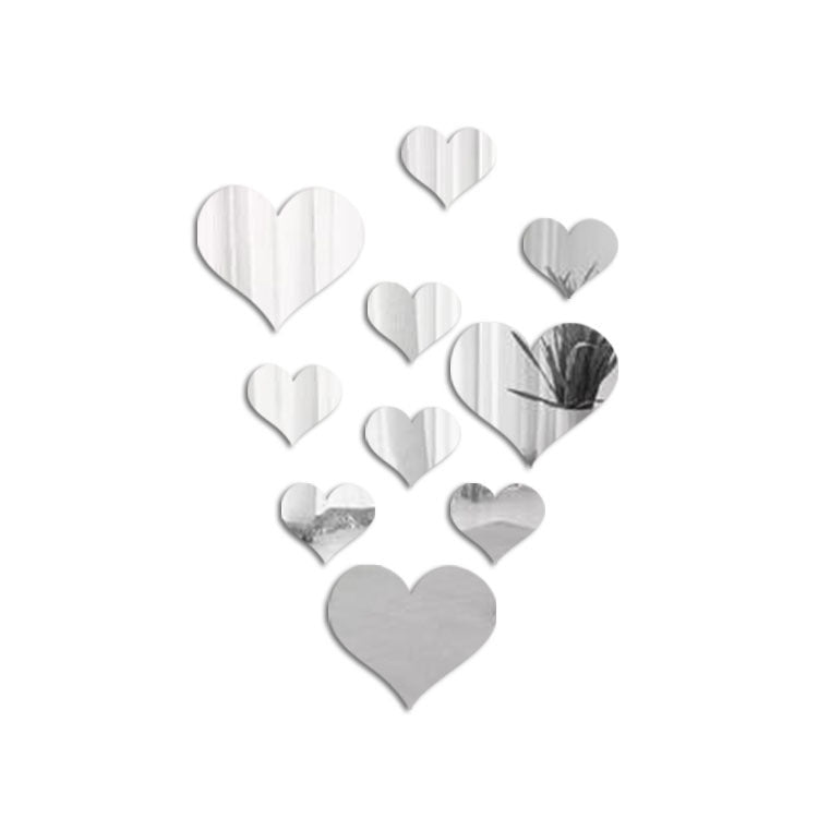 Cross-Border Home Love Mirror Wall Stickers Decorative Background Wall Acrylic Mirror