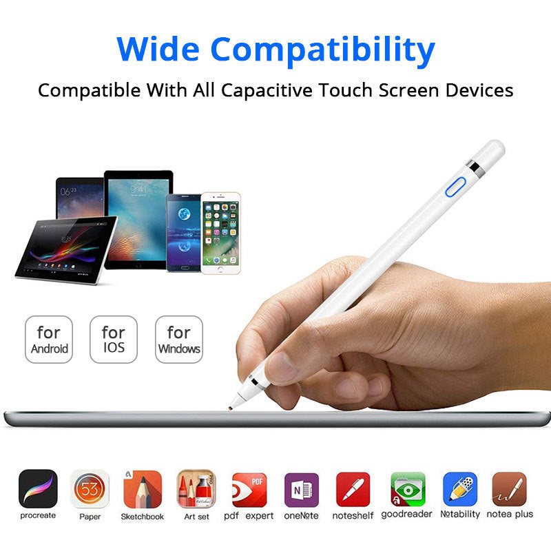 Universal Active Stylus Pen | Compatible with Apple iPad, iOS & Android Devices