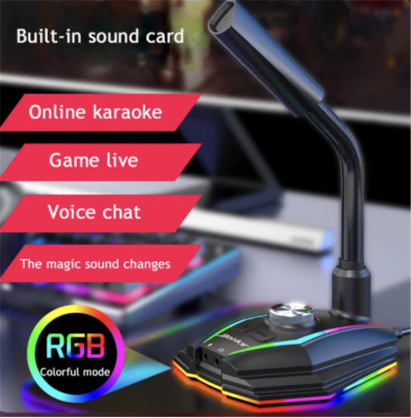 USB Wired Computer Microphone | Capacitor Gaming & Streaming Mic