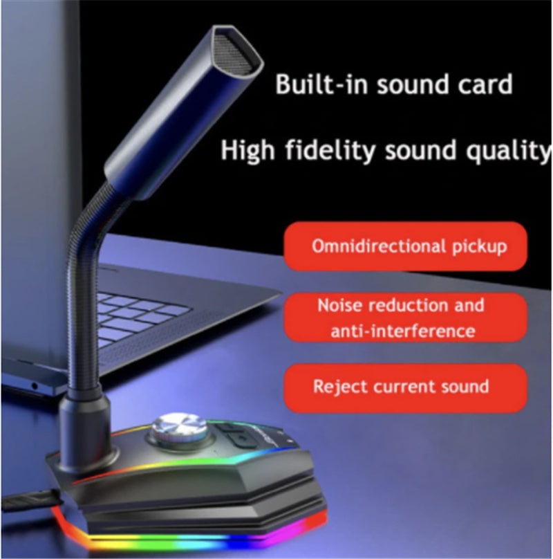 USB Wired Computer Microphone | Capacitor Gaming & Streaming Mic