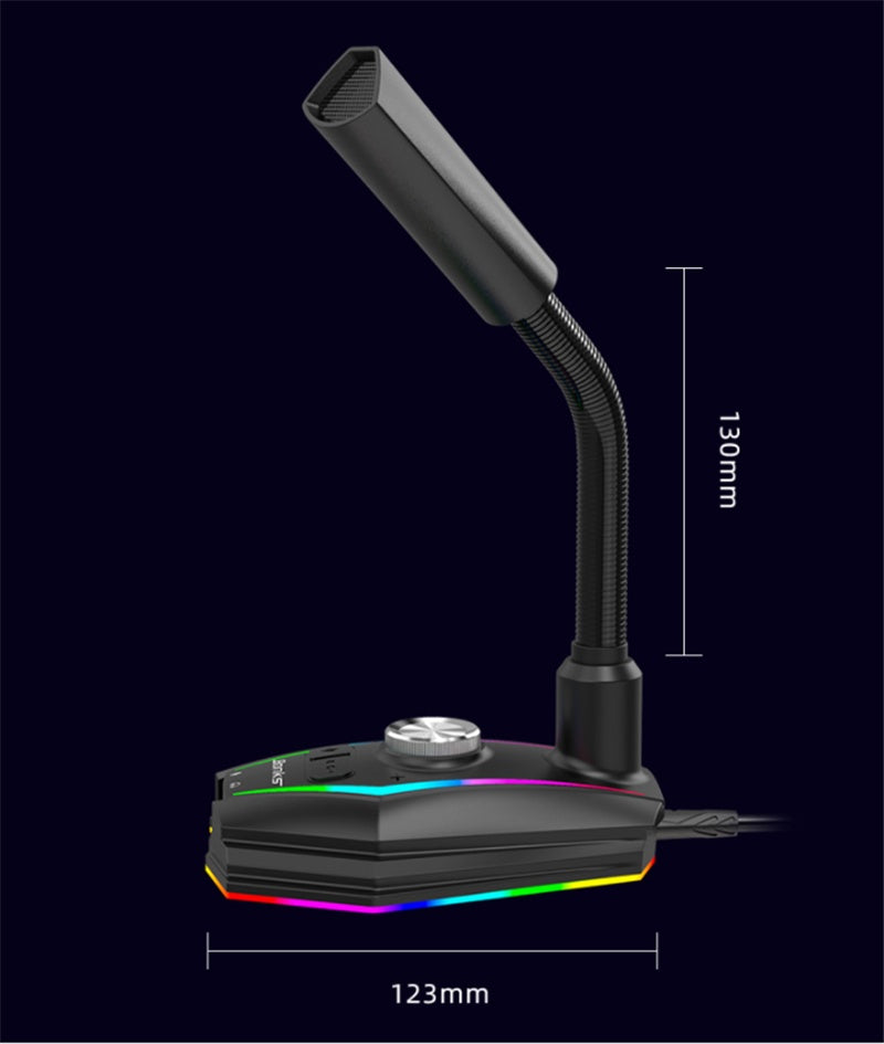 USB Wired Computer Microphone | Capacitor Gaming & Streaming Mic