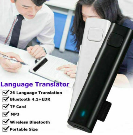 Smart Instant Voice Translator | Mini Bluetooth Real-Time Translator for 26 Languages