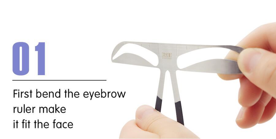 Stainless Steel Eyebrow Ruler – Professional Brow Shaping & Measuring Tool