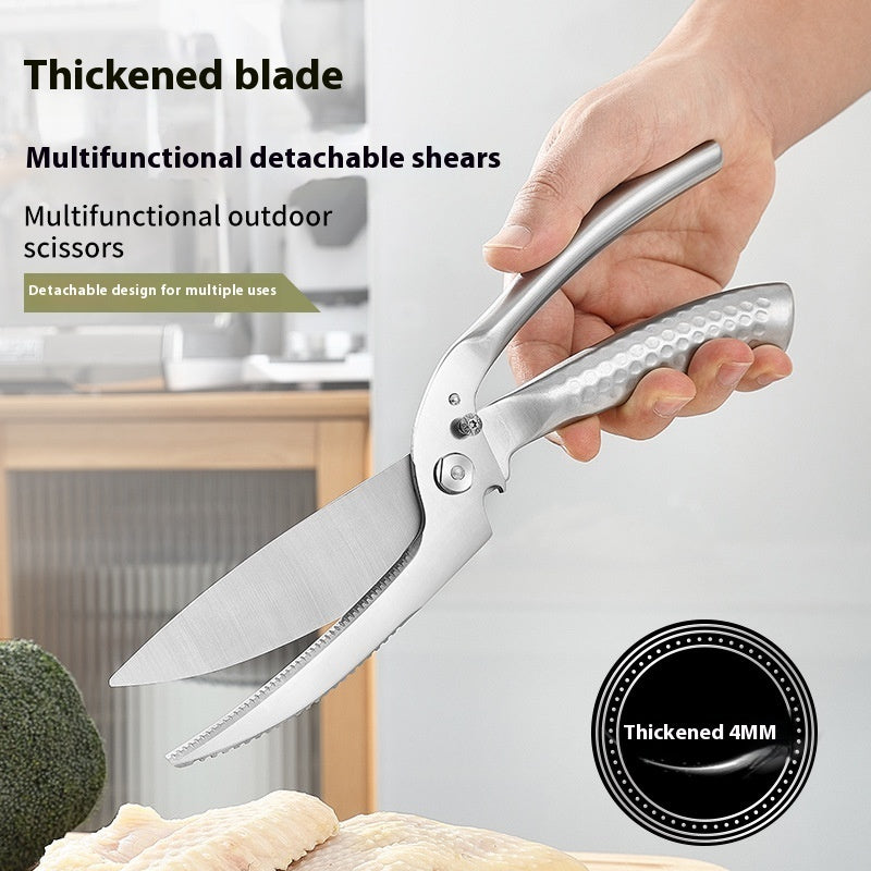 Stainless Steel Kitchen Scissors | Dual-Purpose Strong Shears for Cooking