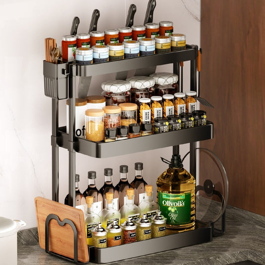 Multi-Layer Kitchen Rack | Spice & Seasoning Storage Organizer