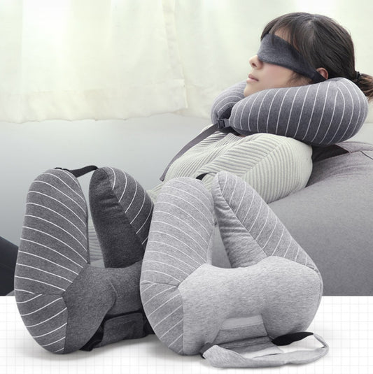U-Shaped Travel Neck Pillow | Foam Particle Cervical & Lumbar Support