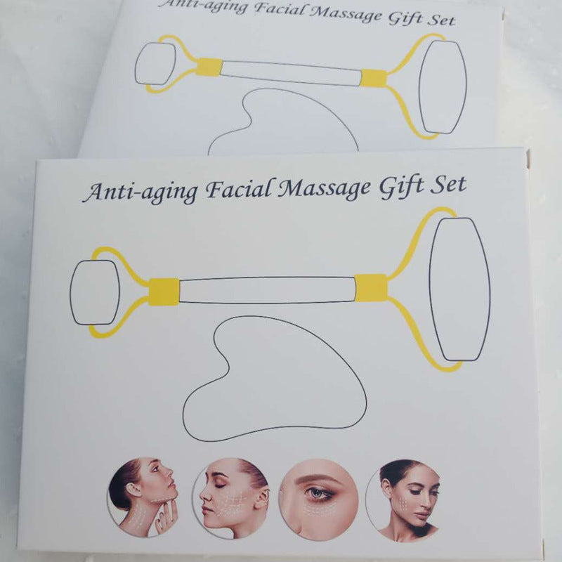 Natural Crystal Jade Roller | Double-Head Facial & Eye Massager
