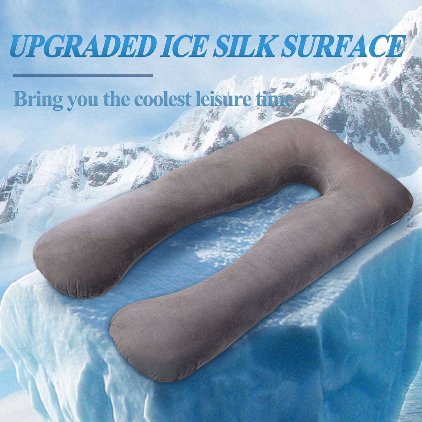 U-Shaped Maternity Pillow | Ice Silk Pregnancy Sleeping Support Cushion
