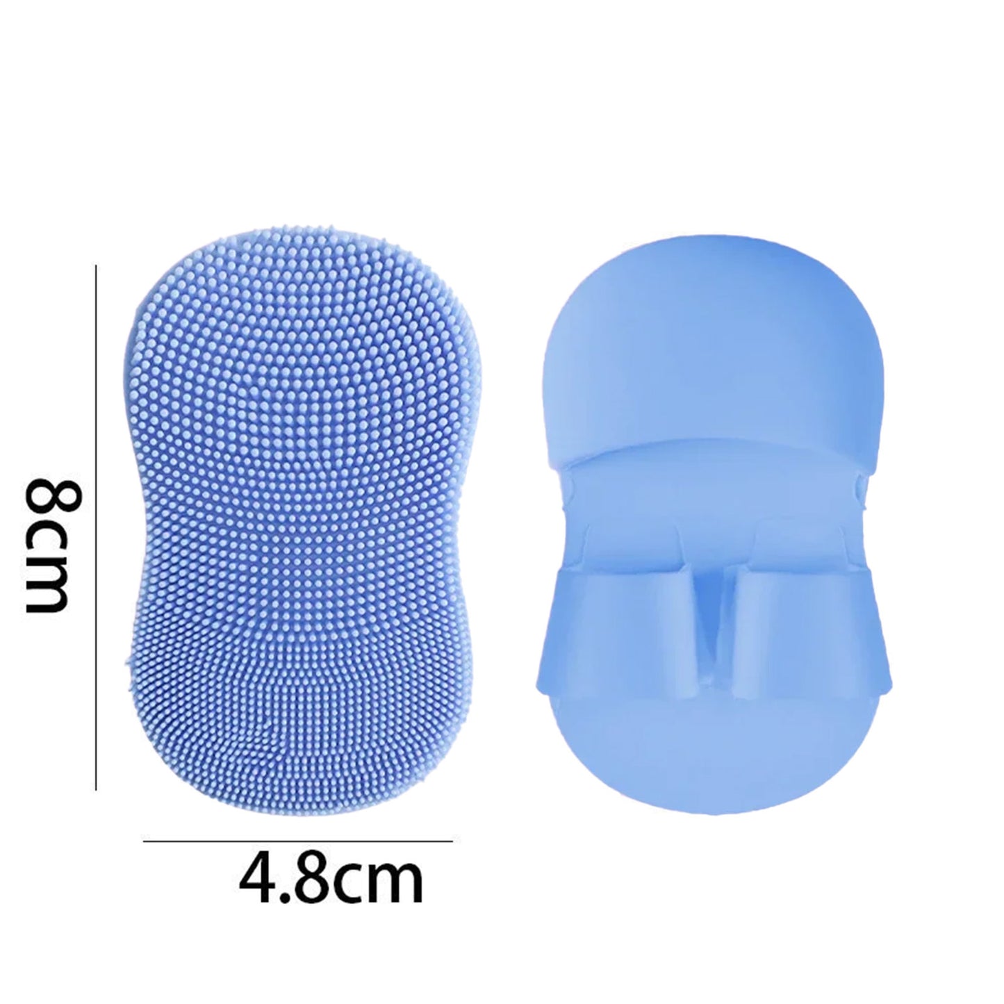 2PC Silicone Facial Cleansing Brush | Mini Exfoliator & Baby Bath Scrubber