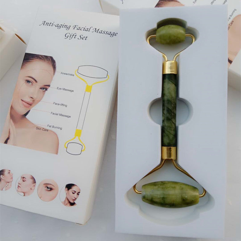 Natural Crystal Jade Roller | Double-Head Facial & Eye Massager