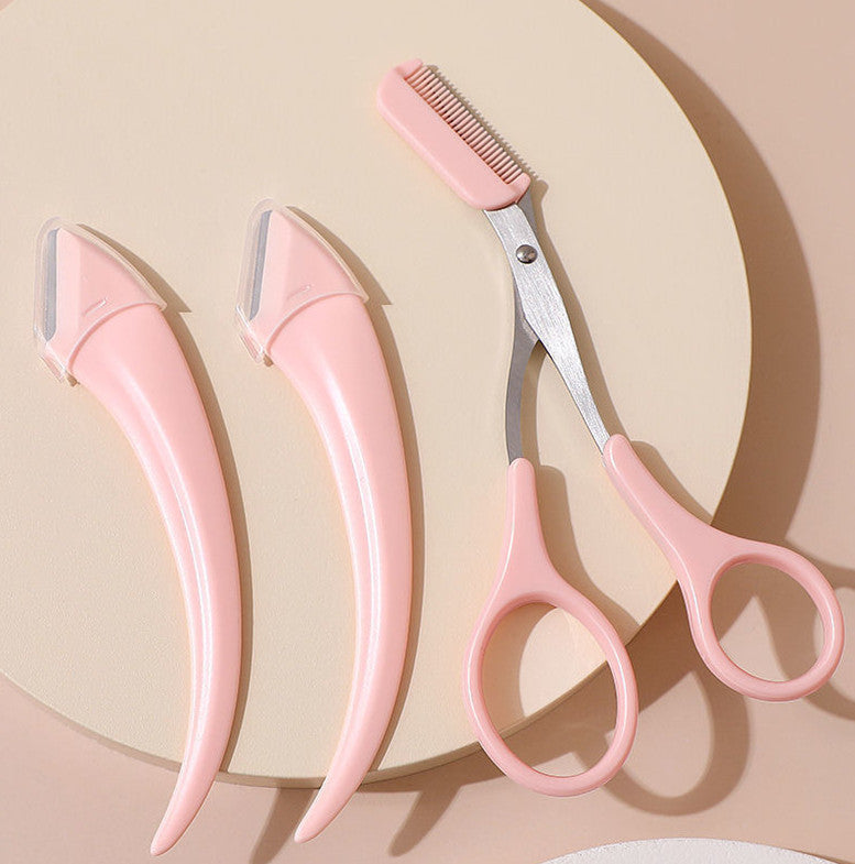Eyebrow Trimming Knife with Comb | Curved Mini Grooming Tool