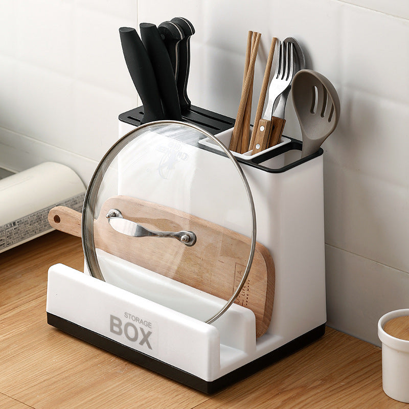 Kitchen Storage Racks | Knife & Tableware Plastic Holder Organizer