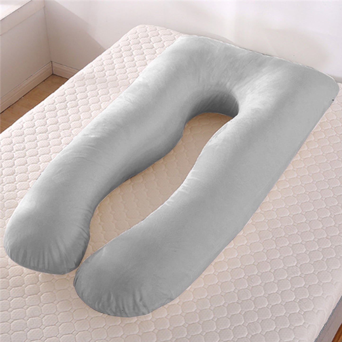 U-Shaped Maternity Pillow | Ice Silk Pregnancy Sleeping Support Cushion