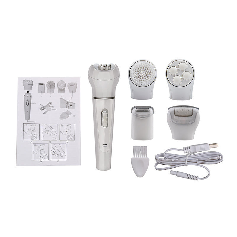 5-in-1 Electric Face & Body Massager | Multi-Functional Skin Care Brush