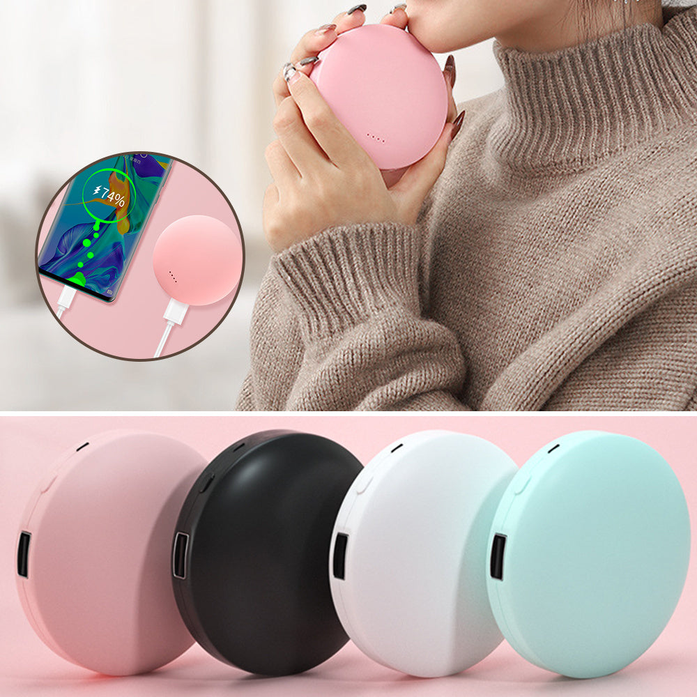 Mini USB Hand Warmer & Power Bank | Portable Rechargeable Gadget