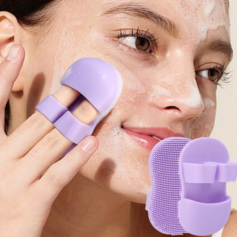 2PC Silicone Facial Cleansing Brush | Mini Exfoliator & Baby Bath Scrubber
