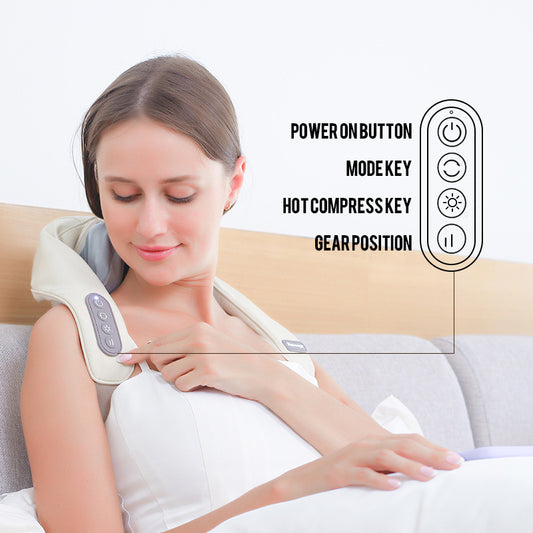Electric Neck & Shoulder Massager Shawl | Household Clip-On Massage Device