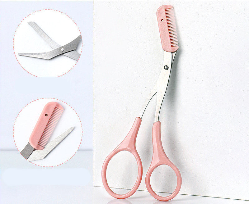 Eyebrow Trimming Knife with Comb | Curved Mini Grooming Tool