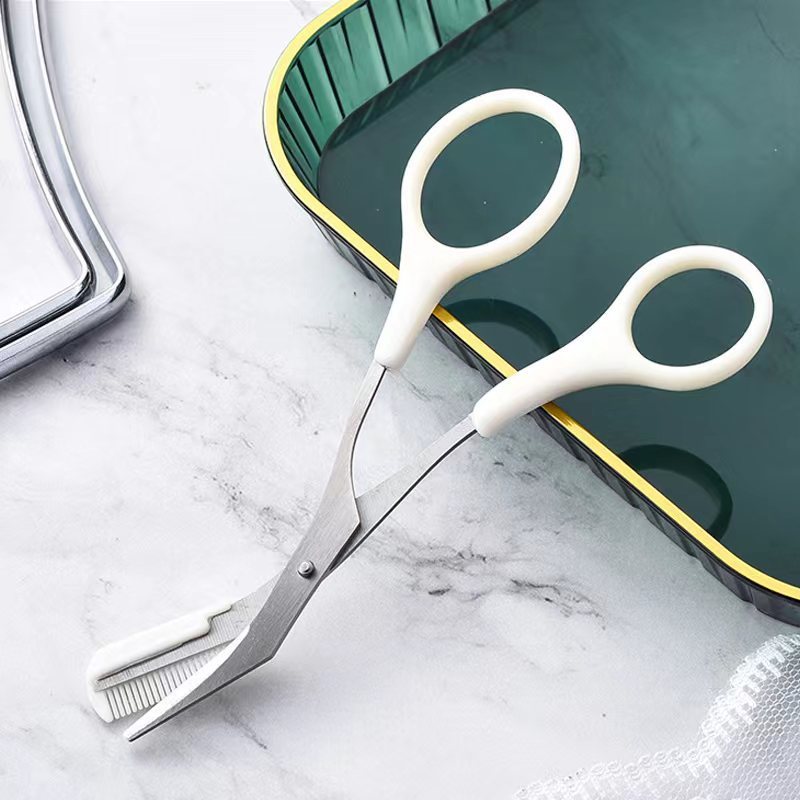 Eyebrow Trimming Knife with Comb | Curved Mini Grooming Tool