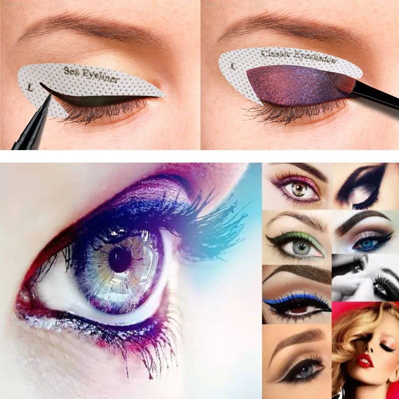 Eyeshadow & Eyeliner Makeup Template Sticker | Reusable Stencil Tool