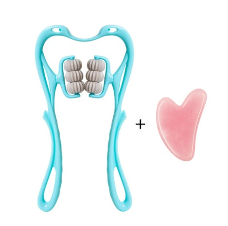 6-Wheel Manual Neck Massager Roller | Muscle Relaxation & Pain Relief Tool