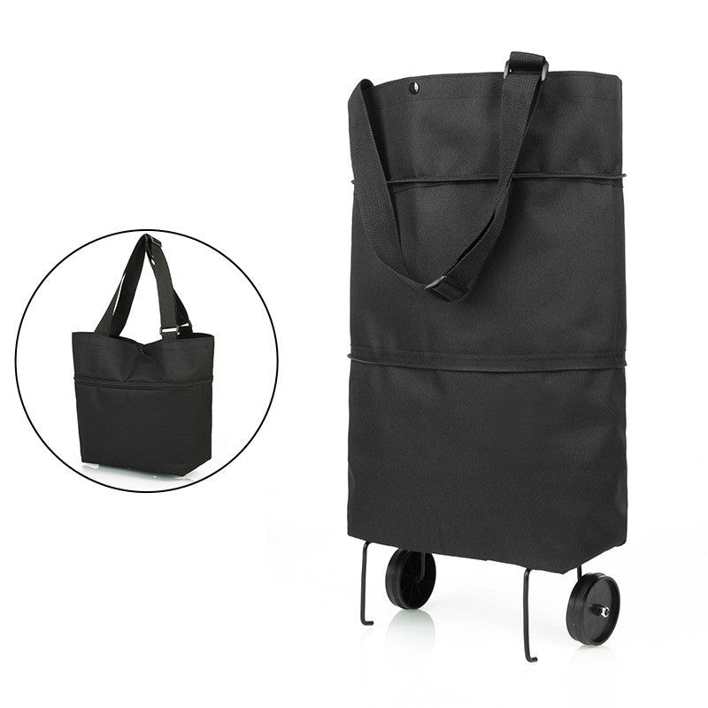 Folding Shopping Cart | Reusable Grocery Bags with Wheels