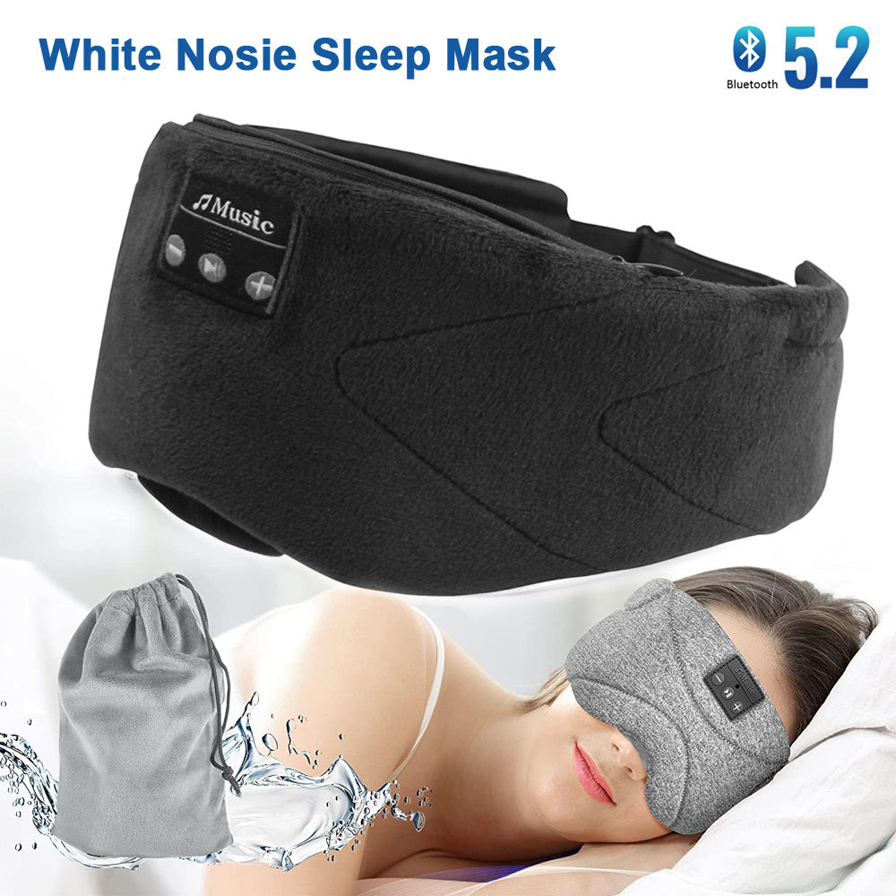White Noise Bluetooth Sleep Eye Mask | Wireless Relaxing Sleep Mask with Music