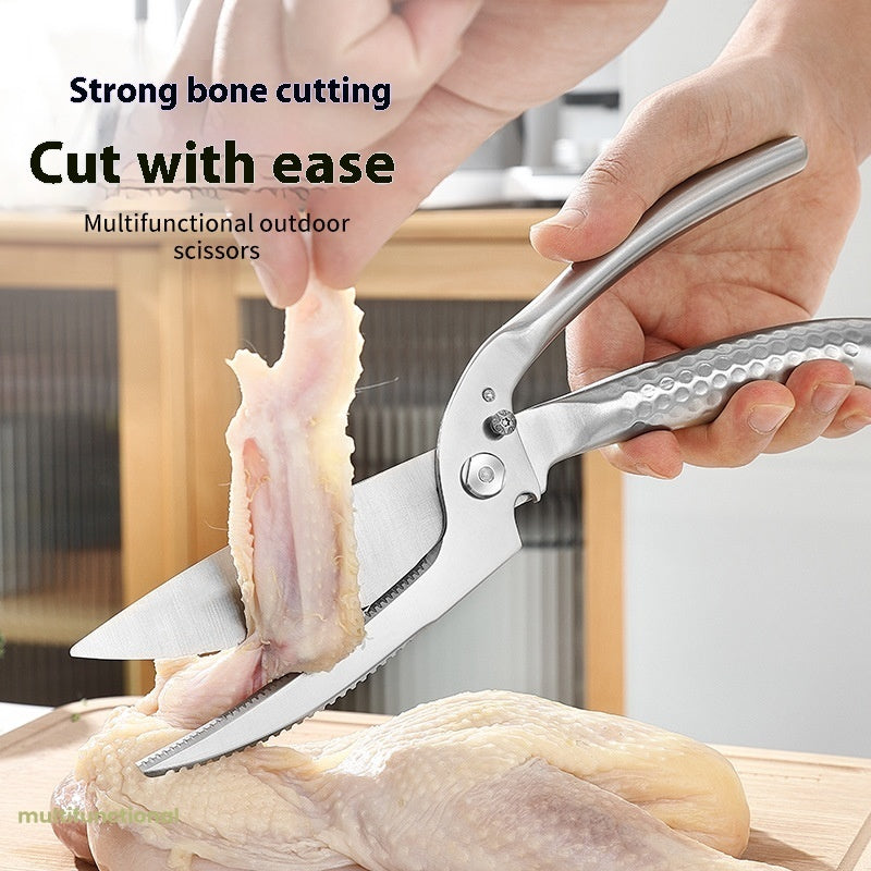 Stainless Steel Kitchen Scissors | Dual-Purpose Strong Shears for Cooking