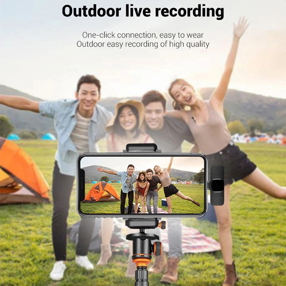 Wireless Lavalier Microphone | Portable Mini Mic for iPhone & Android