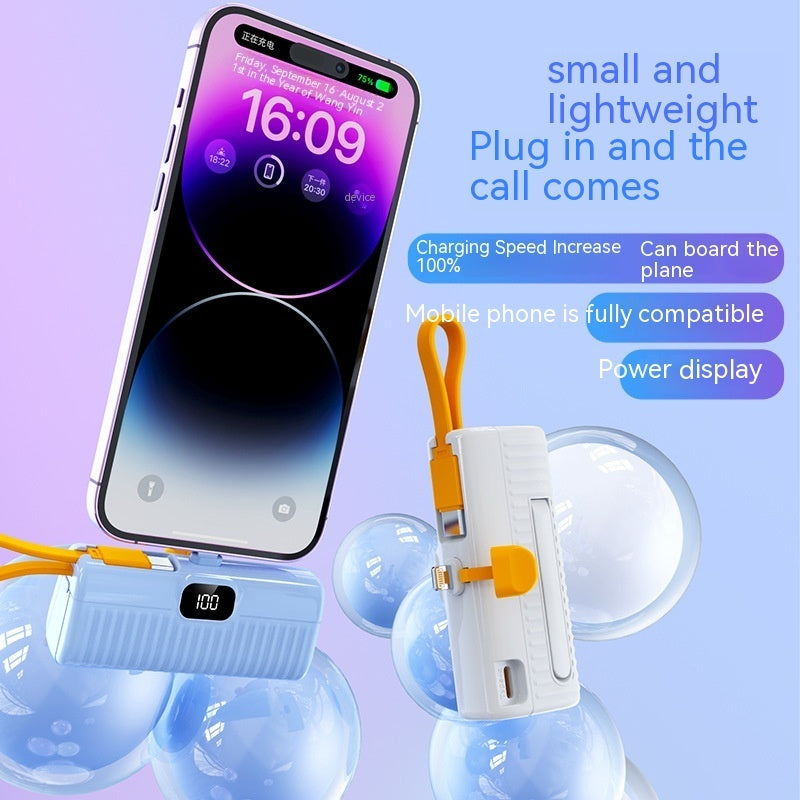 Compact Capsule Power Bank | Portable Mini USB Charger