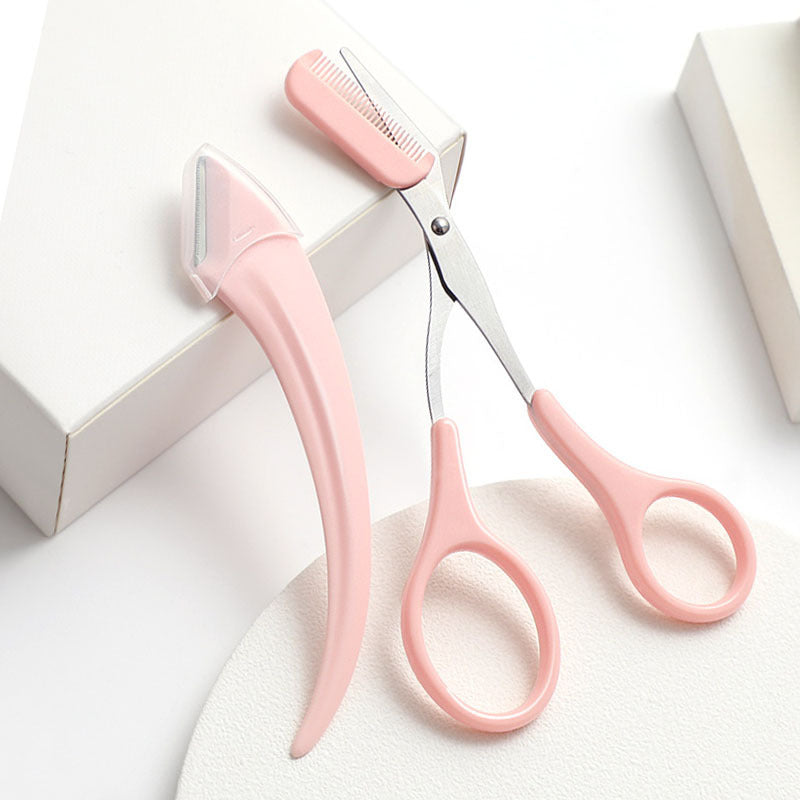 Eyebrow Trimming Knife with Comb | Curved Mini Grooming Tool