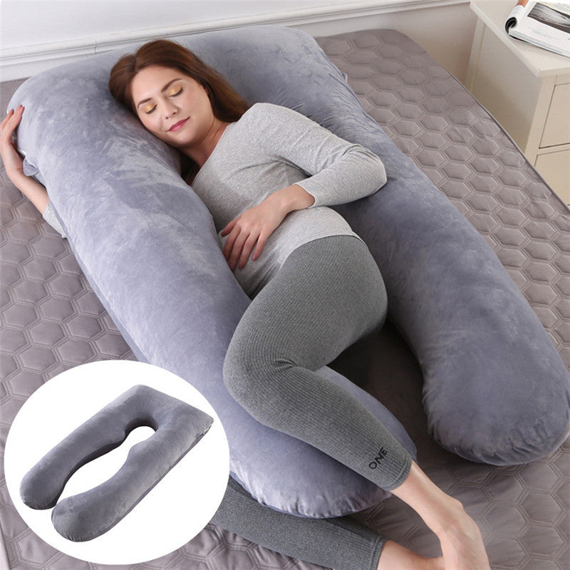 U-Shaped Maternity Pillow | Ice Silk Pregnancy Sleeping Support Cushion