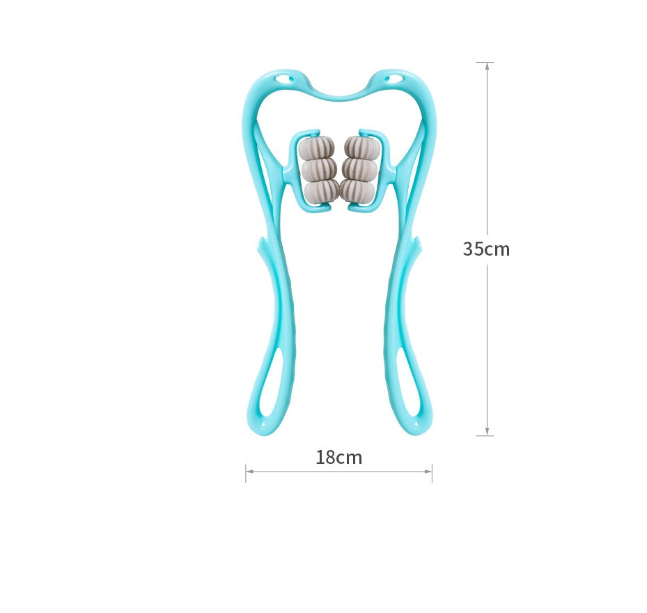 6-Wheel Manual Neck Massager Roller | Muscle Relaxation & Pain Relief Tool