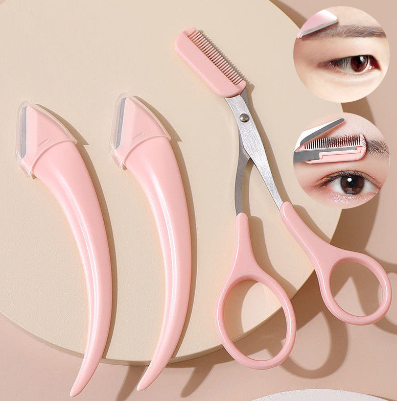 Eyebrow Trimming Knife with Comb | Curved Mini Grooming Tool