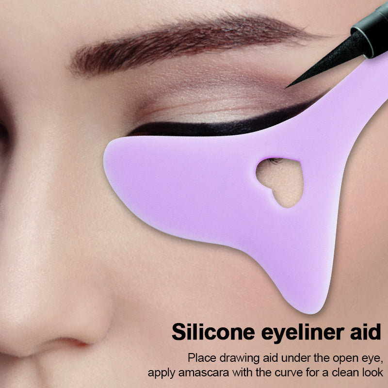 Silicone Eyeliner & Lip Stencil | Reusable Wing Tip Makeup Aid for Beginners