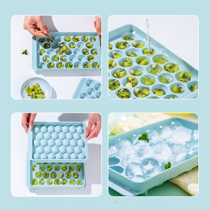 3D Round Ice Cube Tray – Silicone Ball Ice Mold Maker for Drinks, Whiskey, Cocktails & Party Use