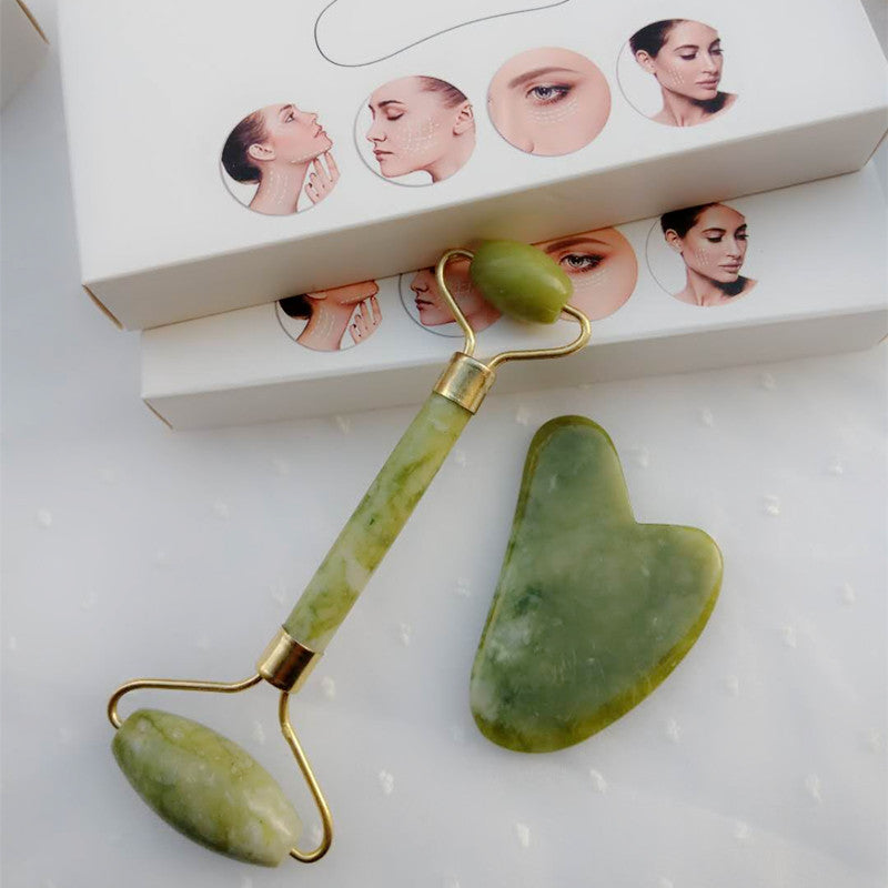 Natural Crystal Jade Roller | Double-Head Facial & Eye Massager