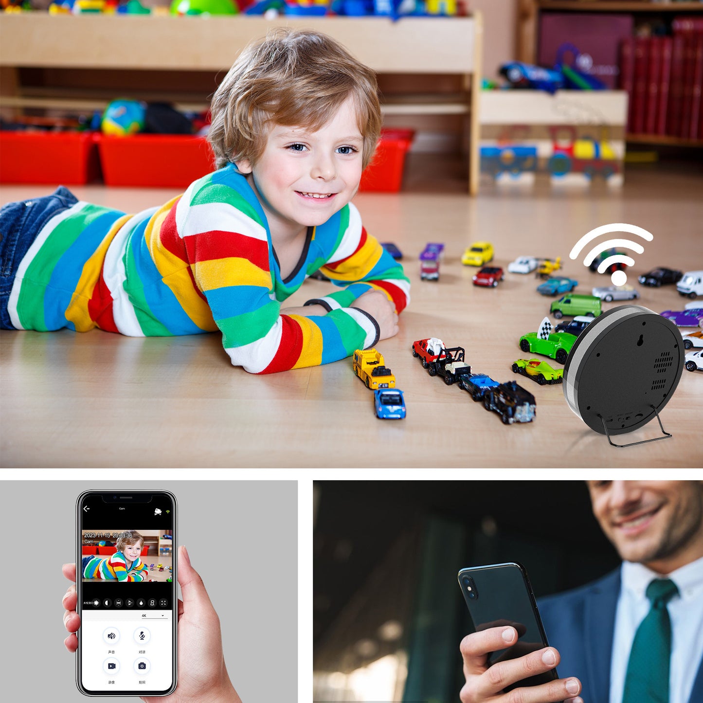 Wireless Smart Surveillance Camera | HD Security Camera with Voice Conversation & Night Vision